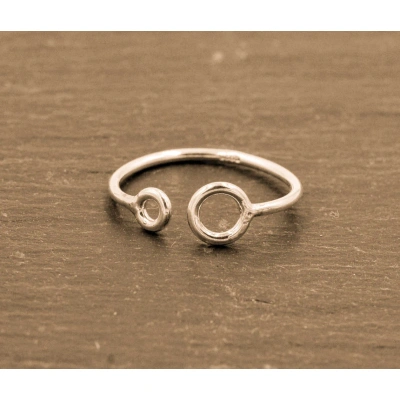 925 Sterling Silver Open Circle Design Adjustable Size Dainty Ring Suitable for Any size Minimalist Geometric Design Handmade Silver Ring