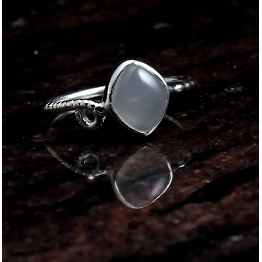 Natural Moonstone Studded Handmade 925 Silver Ring Classy Collection, Stone Ring, Cab Cut Stone Ring, Semi Precious Gemstone, B'day Gift