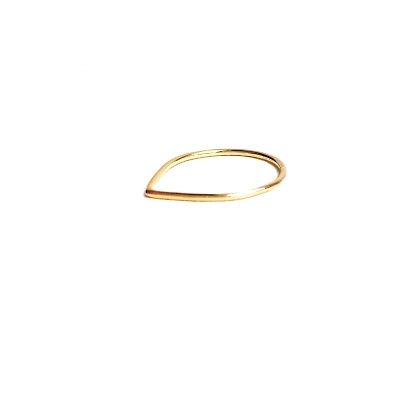 10K Solid Gold Thin Tear Drop Shape Ring Handmade Delicate Geometric Stacking Ring Dainty Minimalist Unique Gold knuckle Bohu Style Ring