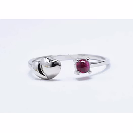 natural garnet ring, love ring, adjustable gemstone love ring, 925 sterling silver ring semi precious stone ring, everyday ring gift for her