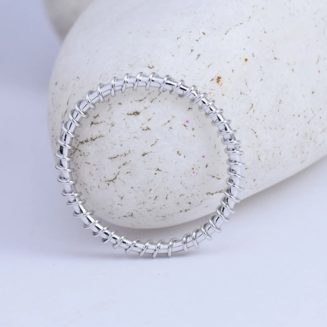 925 Sterling Silver Wire Wrapped Charm Ring, Knuckle Ring, Boho Ring, Gift for Her/Him , Minimalist Jewelry ,Silver Bands-11418664