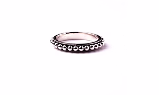 925 Solid Sterling Silver Oxidized Finish beaded Ring Handmade Unique Stacking Dottie Boho Hippie Style Jewelry Everyday Use Ring For Her