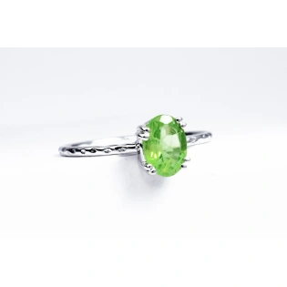 Peridot Ring Renaissance Collection Gemstone Ring Dainty Ring Semi Precious Stone Ring Everyday Ring Gift for Her