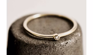 14K Solid Gold Ring Diamond Ring Natural Diamond Studded Gold Ring Precious Stone Gold Ring Everyday Ring Gift for Her Mother's Day