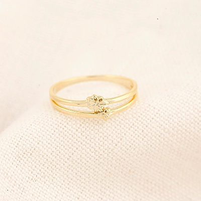 14K Solid Gold Plain Butterfly Ring Handmade Plain Stacking Ring Modernist Dainty Stacking Minimalist Heart beat Pointy Statement Ring