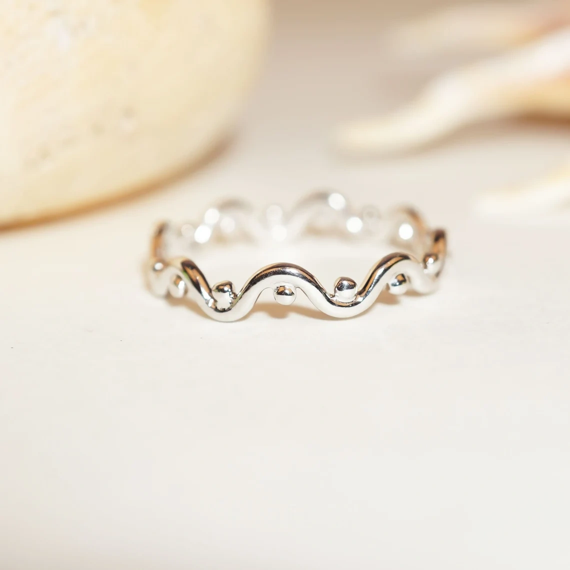 925 Sterling Silver Wavy Sea Shore Minimalist Ring, Knuckle Ring, Boho Ring, Solid Silver Ring Gift for Her, Gift Your Girl-11426362