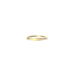 14K Solid Gold Dainty Skinny Statement Band Ring Minimalist Delicate Light Weighted Simple Unique Handmade Gold Stacking Unisex Boho RingV