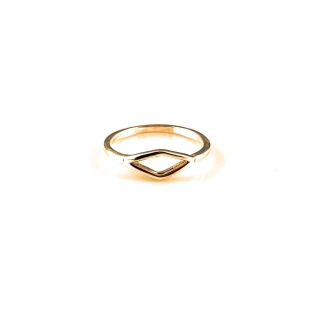 10K Solid Gold Diamond Shape Handmade Plain Stacking Ring Delicate Dainty Ring Minimalist Light Weighted Chic Geometric Ring Statement Ring