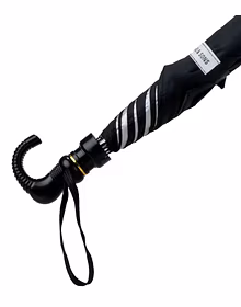 KC Paul & Sons Raj 2 Fold Black Umbrella