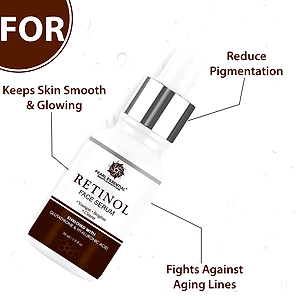 Pearl Essential Retinol Face Serum With Glutathione & Hyaluronic Acid For Anti Ageing, Acne, Reduce Fine & Winkles I For Women & Men (30ML)