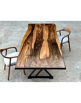 Classic Wooden Live Edge Table Top Solid Wood Dining Table Rustic Living Room Table Epoxy Table Bar Counter Resin River Table Top Only