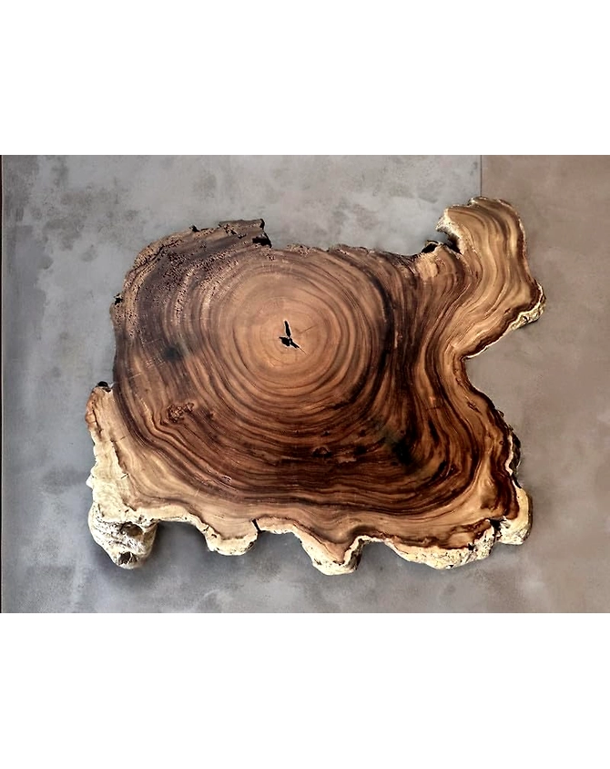 Natural Classic Acacia Wood Round Coffee Table Wooden Table Side/End Table Living Room Table for 2, 4, 6, 8 Resin Console Table Epoxy Table Patio Table Top Only-18by18-3