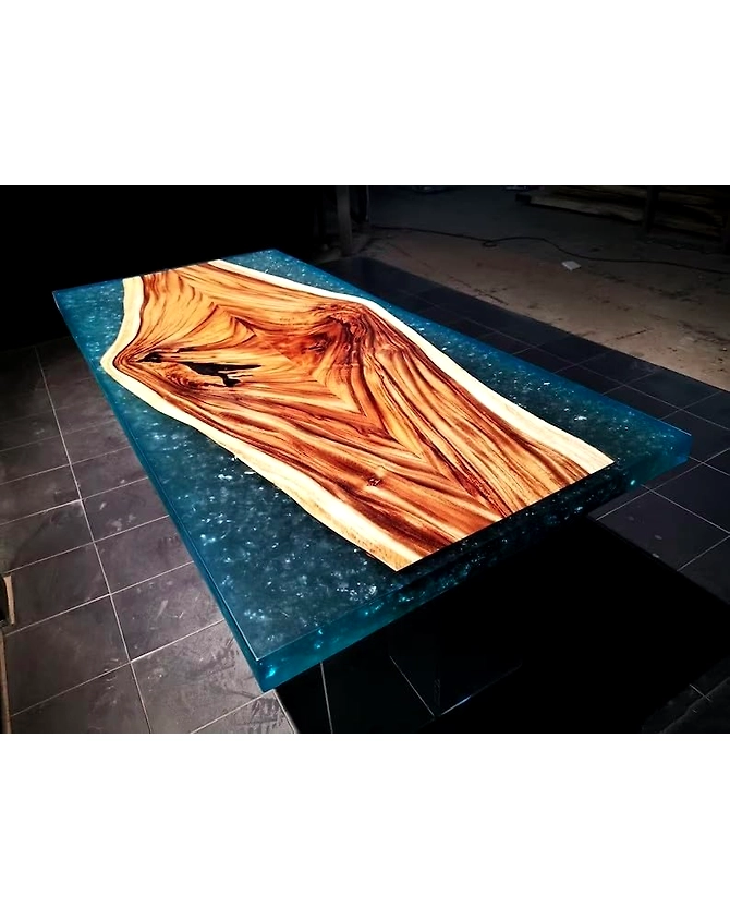 Natural Wood with Epoxy Dining Table Resin Coffee Table Living Room Table for 2, 4, 6, 8 Epoxy River Table Top Resin Table Home Decor Side/End Table Patio Table Top Only-resintable-1