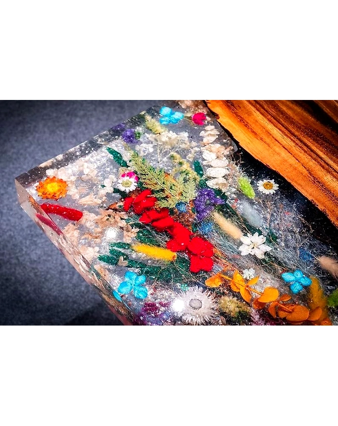 Large Indoor Epoxy Dining Table Wooden Table Coffee Table Living Room Table Floral Art Table for 2, 4, 6, 8 Epoxy Table Top Resin Table Conference Table Top Only-60BY30-4