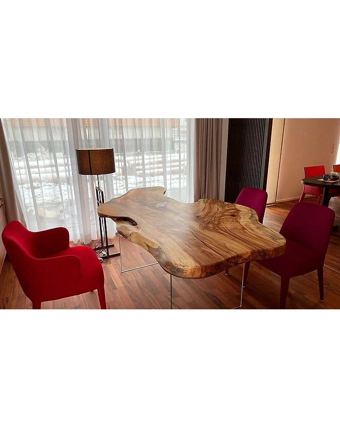 Natural Wood Live Edge Realistic Wooden Table Dining Table Top Conference Table Coffee Table Side/End Table Home Décor Patio Table Bar Counter Top Only-18by18-3