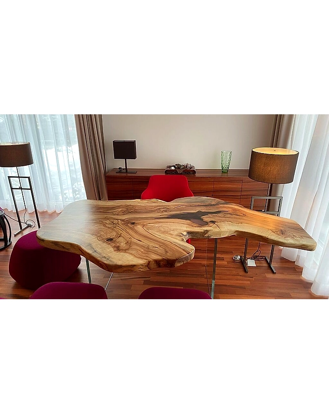 Natural Wood Live Edge Realistic Wooden Table Dining Table Top Conference Table Coffee Table Side/End Table Home Décor Patio Table Bar Counter Top Only-18by18-2