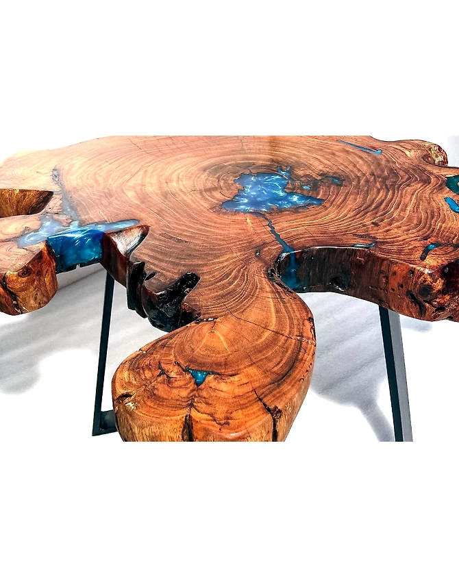 Unique Live Edge Indoor Coffee Table Epoxy Resin Coffee Table Living Room Table Epoxy Table Top Side/End Table Home Décor Patio Table Top Only-18by18-4