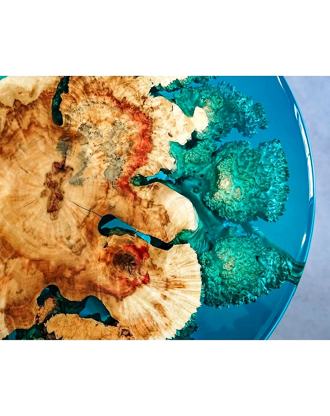 Custom Large Indoor Epoxy Coffee Table Resin Coffee Table Living Room Table for 2, 4, 6, 8 End Table Side Table Home Décor Conference Table Epoxy Table Top Only-18by18-3