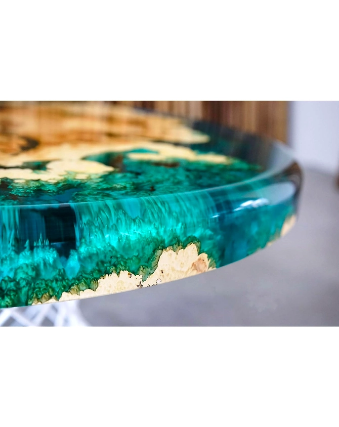 Custom Large Indoor Epoxy Coffee Table Resin Coffee Table Living Room Table for 2, 4, 6, 8 End Table Side Table Home Décor Conference Table Epoxy Table Top Only-18by18-4