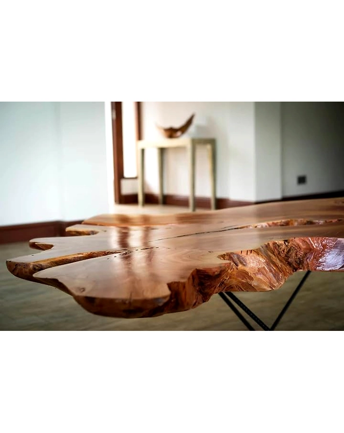 Classic Wood Natural Live Edge Flower Shaped Coffee Table Resin Table Epoxy Dining Table Living Room Table for 2, 4, 6, 8 Wooden Table Bar Counter Patio Table Top Only-18by18-3
