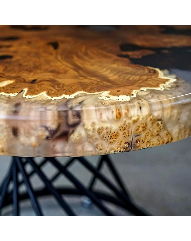 Unique Clear Indoor Epoxy Coffee Table Resin Coffee Table Living Room Table for 2, 4, 6, 8 Side Table End Table Home Décor Epoxy Table Top Only-18by18-4