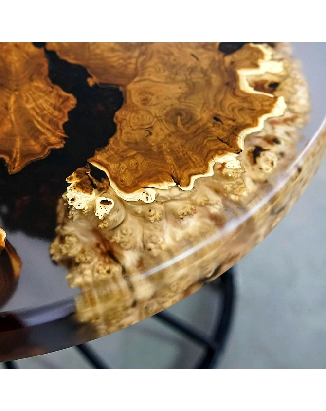 Unique Clear Indoor Epoxy Coffee Table Resin Coffee Table Living Room Table for 2, 4, 6, 8 Side Table End Table Home Décor Epoxy Table Top Only-18by18-3