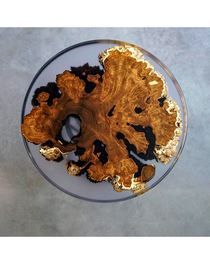 Unique Clear Indoor Epoxy Coffee Table Resin Coffee Table Living Room Table for 2, 4, 6, 8 Side Table End Table Home Décor Epoxy Table Top Only-18by18-2