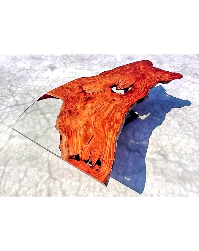 Customized Live Edge Clear Epoxy Resin Dining Table, Coffee Table 2, 4, 6, 8 End &amp; Side Table Bar Wooden Table Patio Table Top Only-78484-1
