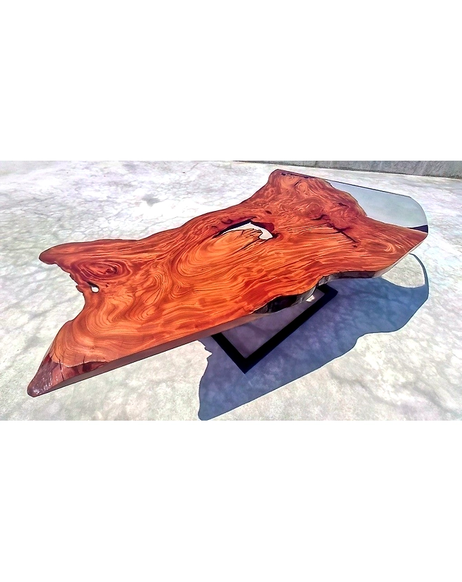 Customized Live Edge Clear Epoxy Resin Dining Table, Coffee Table 2, 4, 6, 8 End &amp; Side Table Bar Wooden Table Patio Table Top Only-60by30-3