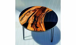 Epoxy Round Resin Art Solid Wood Table top, Kitchen & Dining Table CoffeeTable  Living Room Furniture Wood Live Edge Handmade Table Top Only