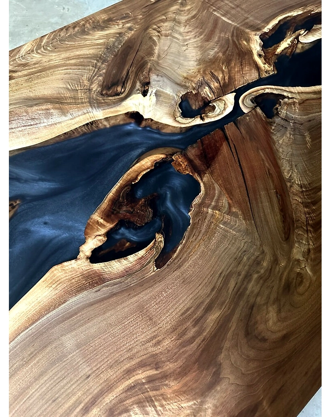 Natural Solid Wood Epoxy Resin Table , Living Room Table End Table , Coffee table 2, 4, 6 , 8 Bar Counter Wooden Patio Table Top Only-60by30-3