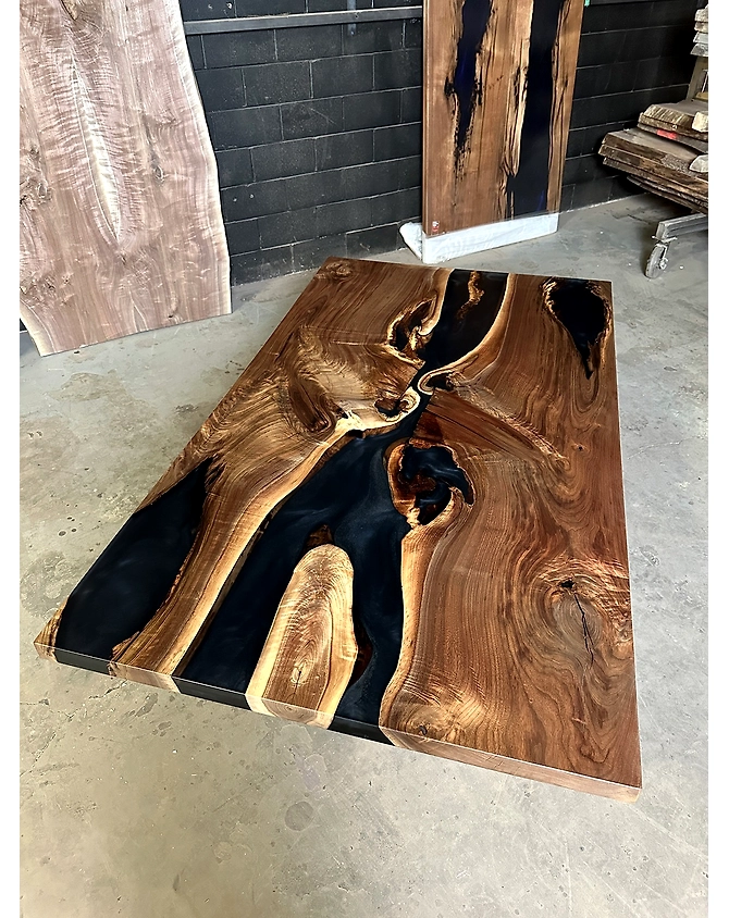 Natural Solid Wood Epoxy Resin Table , Living Room Table End Table , Coffee table 2, 4, 6 , 8 Bar Counter Wooden Patio Table Top Only-60by30-2