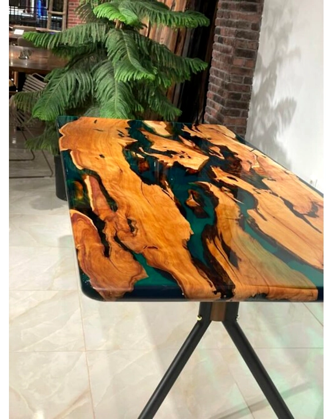 Custom Large Indoor Resin Dining Table Epoxy Coffee Table 2, 6, 4, 8 Kitchen &amp; Living Room Table , Centre Table, Walnut Table Wooden Table Top Only-60by30-2