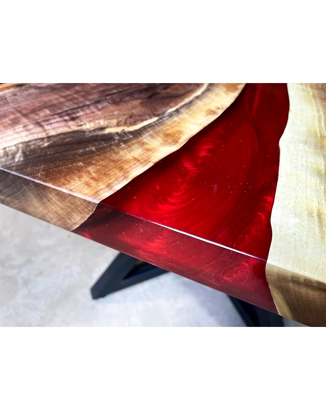 Large Indoor Lava Red Epoxy Resin Table Dining Table Coffee Table Side/End Table Living Room Table Conference Table Patio Table Home Décor Top Only-60by30-3