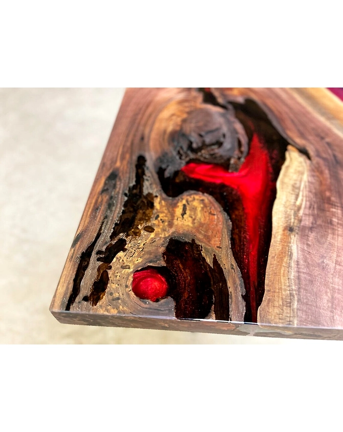 Large Indoor Lava Red Epoxy Resin Table Dining Table Coffee Table Side/End Table Living Room Table Conference Table Patio Table Home Décor Top Only-60by30-2