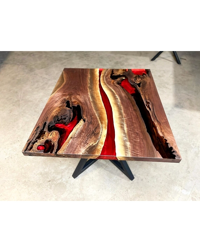 Large Indoor Lava Red Epoxy Resin Table Dining Table Coffee Table Side/End Table Living Room Table Conference Table Patio Table Home Décor Top Only-87876-1