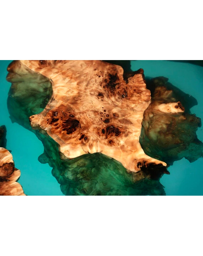 Custom Wood Resin Epoxy Clear Transparent Green Table Coastal table Top Resin Dining Table Coffee Table Side/End Table Home Décor Bar Table Top Only-60by30-4