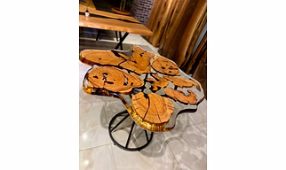 Customized Crystal Clear Transparent Epoxy Resin Table 2, 4, 6, 8  Living Room Table , High Gloss , End Table, Side Table  Coffee Table Wooden Table Top Only
