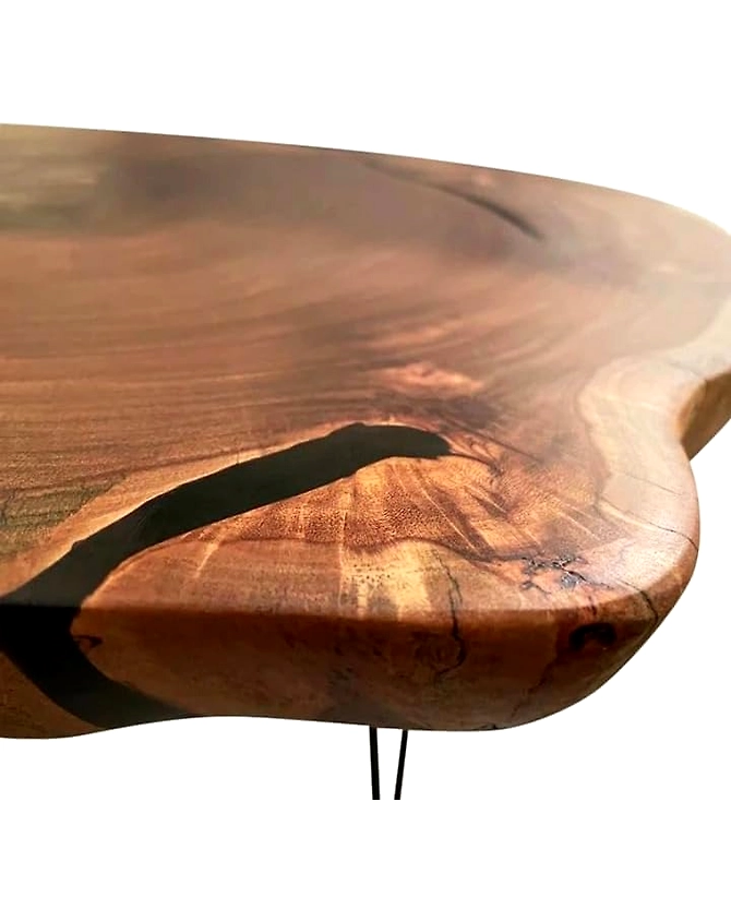 Elegant and Durable Live Edge Round Coffee Table Dining Table Center Table Living Room Table Office Table End/Side Table Home Décor Top Only-18by18-3