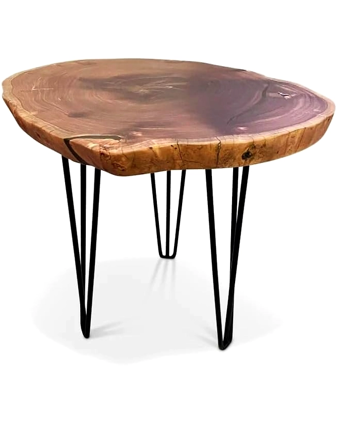 Elegant and Durable Live Edge Round Coffee Table Dining Table Center Table Living Room Table Office Table End/Side Table Home Décor Top Only-18by18-2