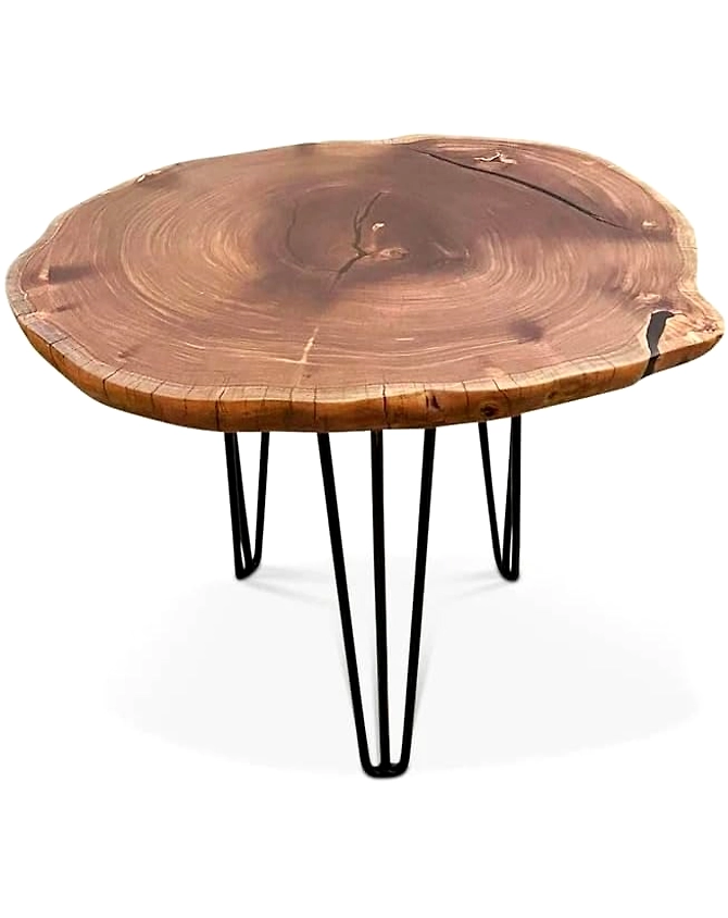 Elegant and Durable Live Edge Round Coffee Table Dining Table Center Table Living Room Table Office Table End/Side Table Home Décor Top Only-563543-1