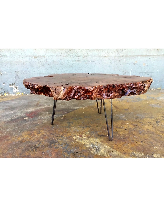 Unique Round Live Edge Crosscuts Epoxy Resin Coffee Table Living Room Table Console Table Study Table Hallway Table Central Table End/Side Table Top Only-18by18-4