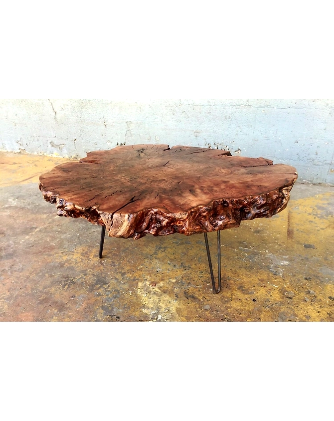 Unique Round Live Edge Crosscuts Epoxy Resin Coffee Table Living Room Table Console Table Study Table Hallway Table Central Table End/Side Table Top Only-18by18-2
