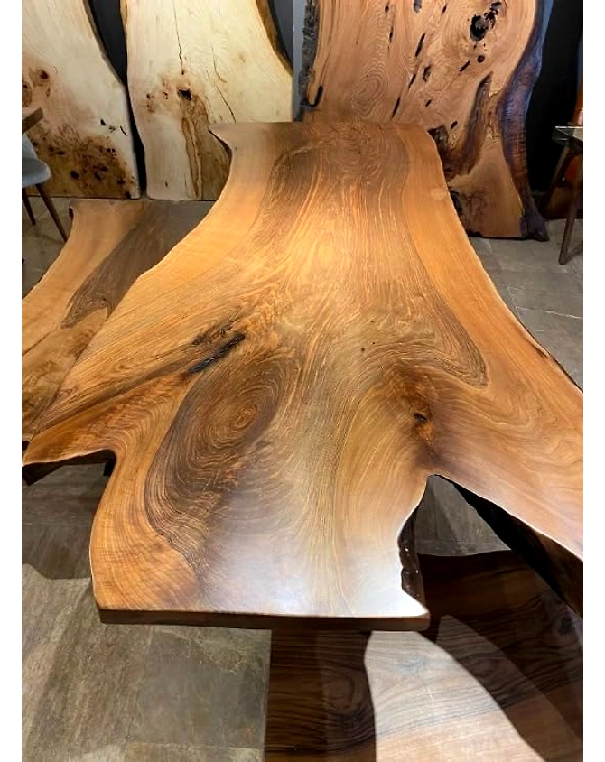 Pinnacle Acacia Wood Live Edge Dining Room Table Kitchen Table Coffee Table Living Room Table Conference Table Counter Table Patio Table End/Side Table Top Only-58651-1