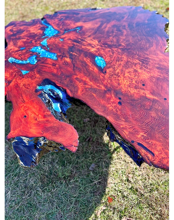 Premium Glossy Epoxy Round Resin Coffee Table Living Room Table Dinning Table Home Office Table Center Table Console Table End Table Side Table Home Décor Top Only-18by18-4