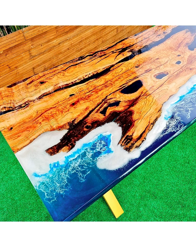 Nebula Blue Epoxy Resin Dining Table Coffee Table Kitchen Table Office Table Conference Table Living Room Console Table Table End/Side Table Patio Table Home Décor Top Only-60by30-3