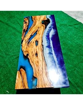 Large Indoor Blue Ocean River Wave Epoxy Dining Table Resin Coffee Table Living Room Table for 2, 4, 6, 8 Epoxy Table Top Resin Epoxy Table Home Décor Top Only