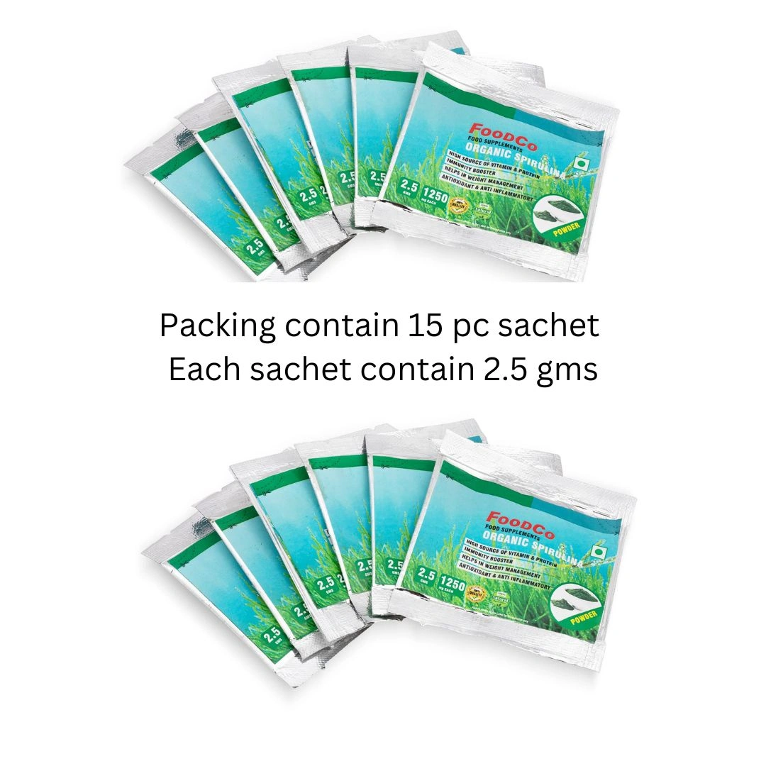 Work Wonders Organic Spirulina Powder Sachets 15pc (Each Sachet Contain 2.5gm) Rich In Antioxidants Immune Support High In Amino Acids Certified Natural Non-GMO Gluten-free Nutrient Superfood Supplement-9