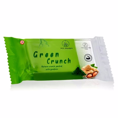green crunch with organic spirulina 18 gm