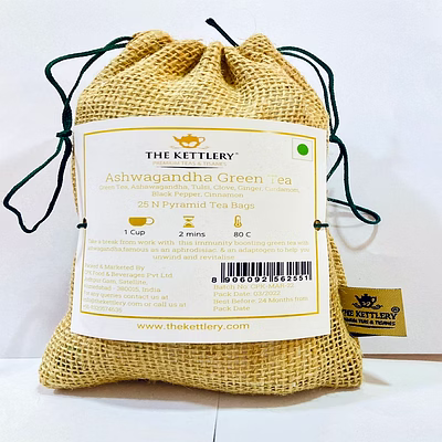 ashwagandha green tea bags (pack of 25)